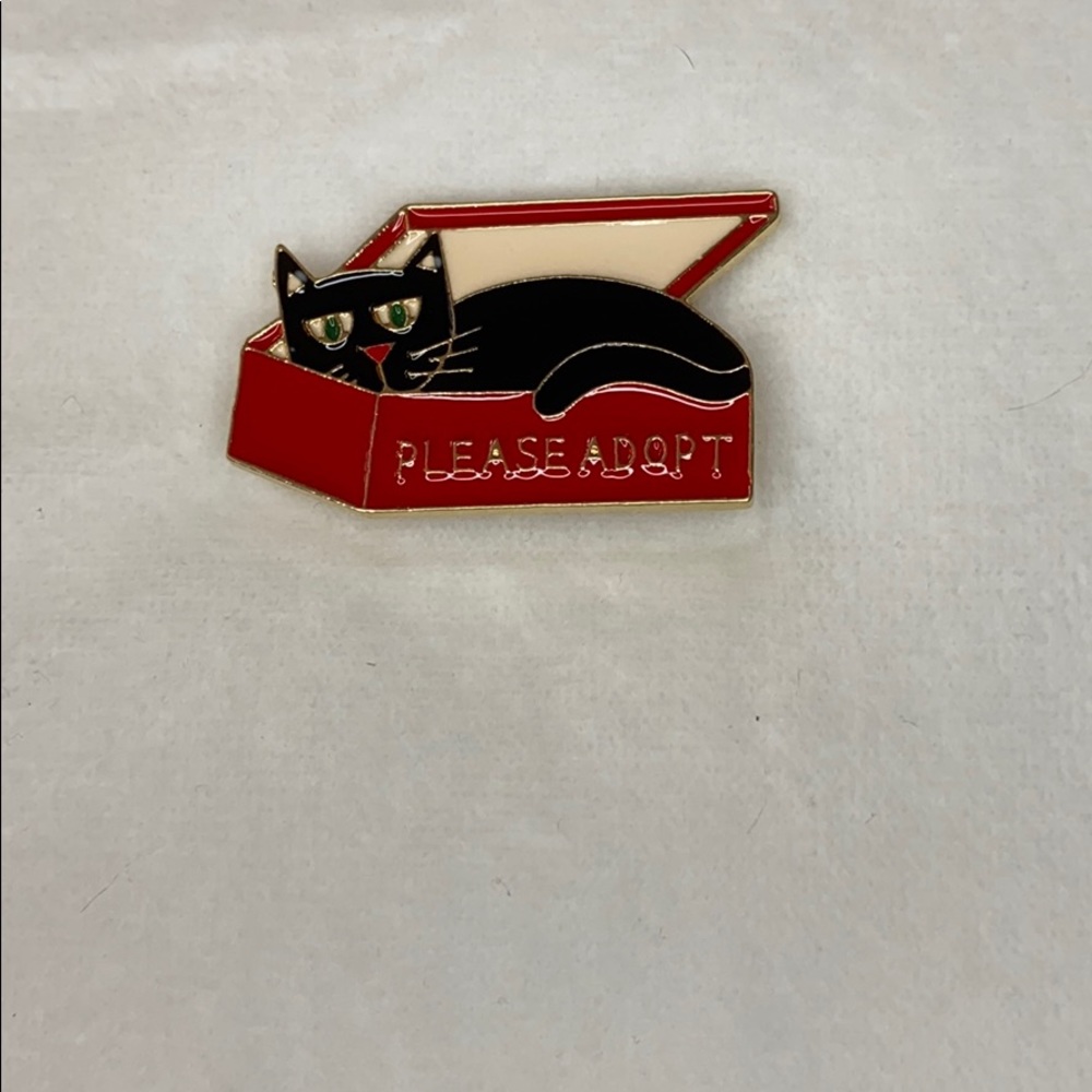 Kitty Please Adopt Enamel Pin 2/$16